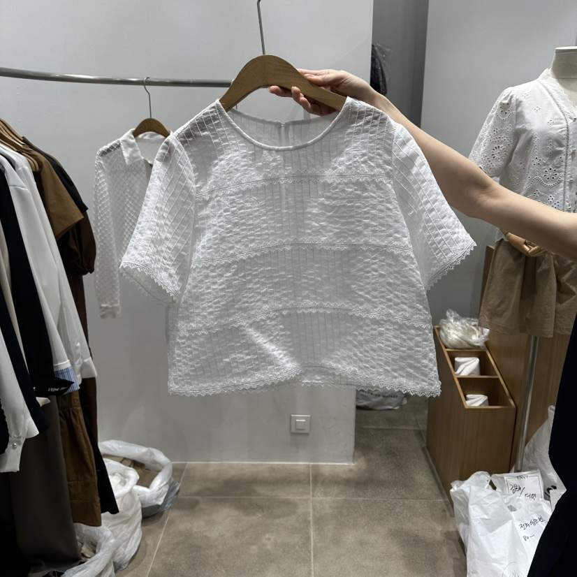 ENVY韓國東大門代購女士新品休閑推薦26夏季熱賣襯衫蕾絲衫ENVY襯衫/蕾絲衫