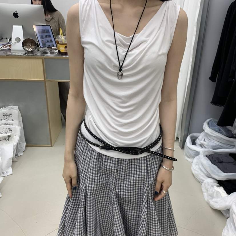 STAINLESS韓國東大門直郵女裝新款26夏季吊帶背心不含項鏈STAINLESS吊帶/背心