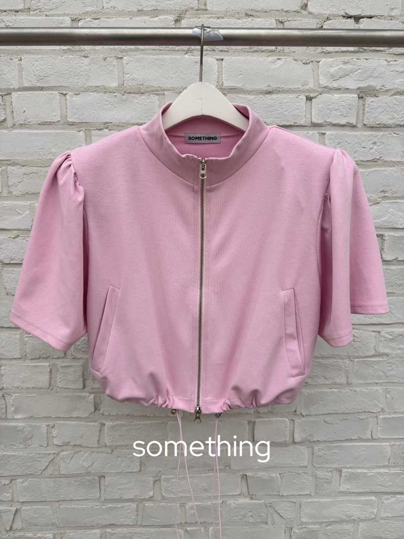 SOMETHING-L/FANCY韓國直郵女士新款人氣襯衫蕾絲衫拉鏈SOMETHING-L/FANCY襯衫/蕾絲衫