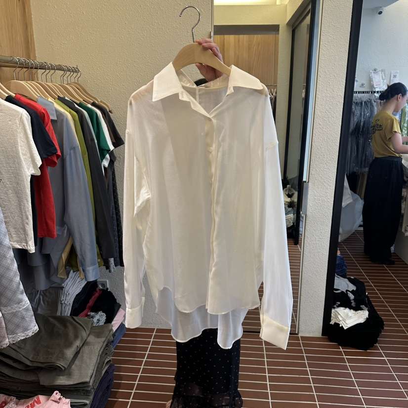 CHOI-L東大門實拍韓國女士新品熱賣休閑襯衫蕾絲衫天絲絲綢CHOI襯衫/蕾絲衫