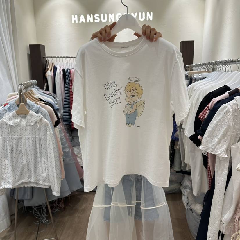HANSUNGHYUN韓國直郵女士新品26春夏熱賣推薦人氣T恤純棉HANSUNGHYUNT恤