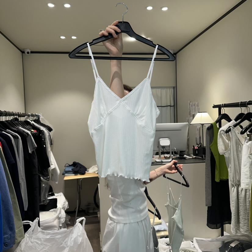 RE STOCK韓國代購女士新品人氣26春夏26夏季吊帶背心蕾絲RE STOCK吊帶/背心