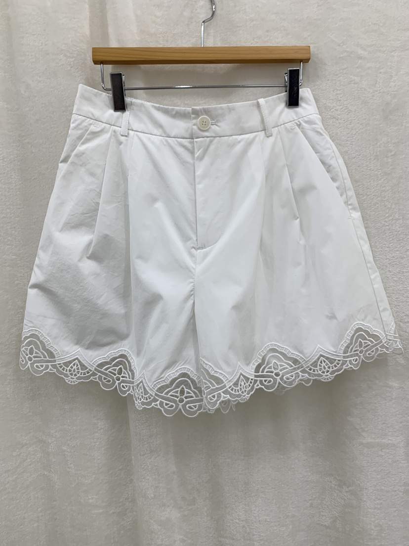 FABRIC東大門實拍韓國女裝新款熱賣26夏季推薦短褲刺繡褶裥FABRIC短褲