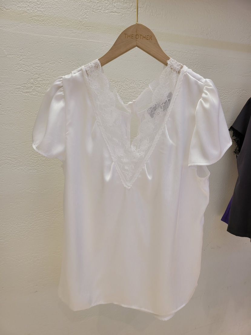 THE OTHER韓國東大門代購女士新品26夏季襯衫蕾絲衫蕾絲緞面THE OTHER襯衫/蕾絲衫