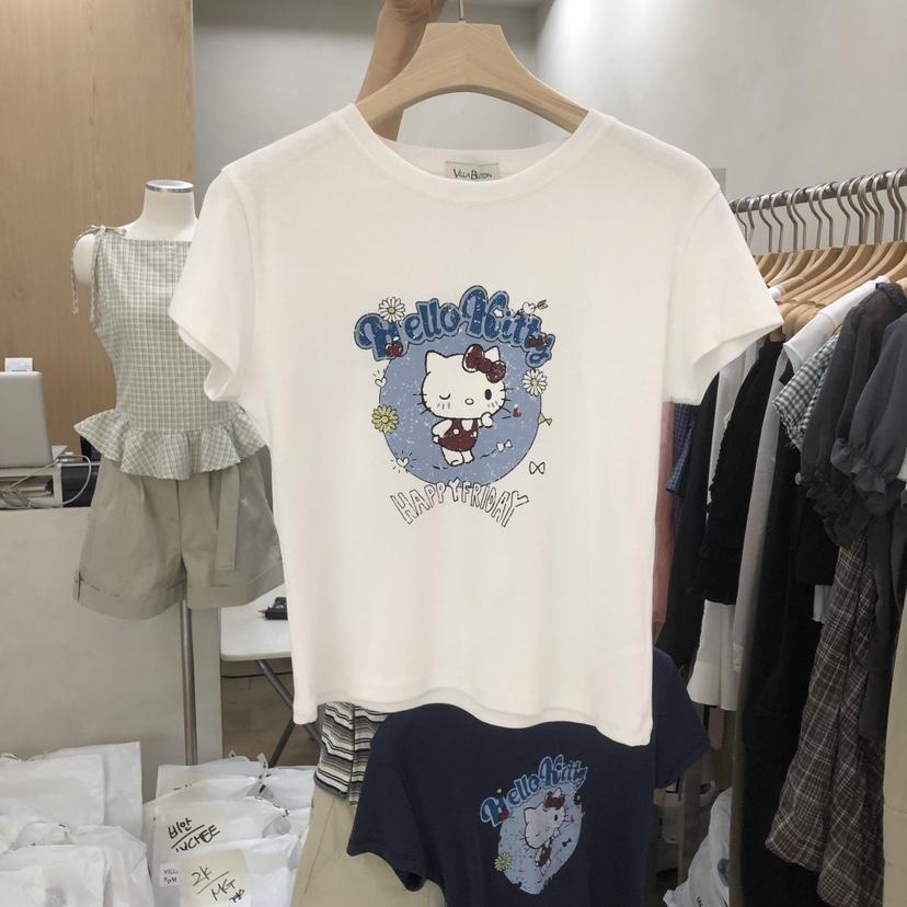 VILLABUTTON韓國東大門直郵女士新品休閑26夏季熱賣時尚T恤VILLABUTTONT恤