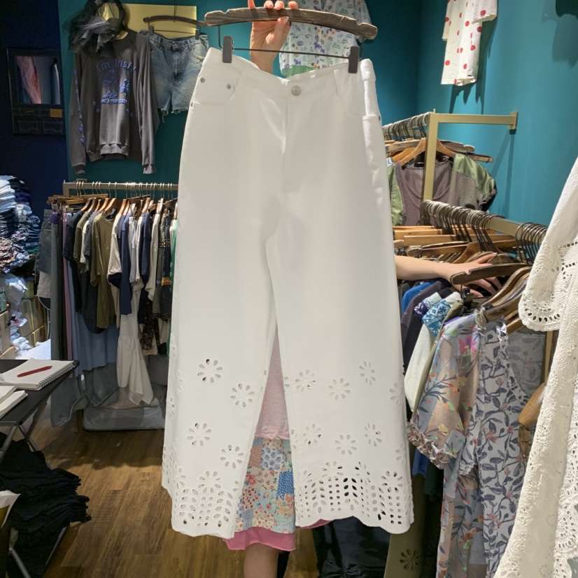 MERCI LINDA韓國東大門直郵女士新品人氣休閑褲棉質蕾絲MERCI LINDA休閑褲