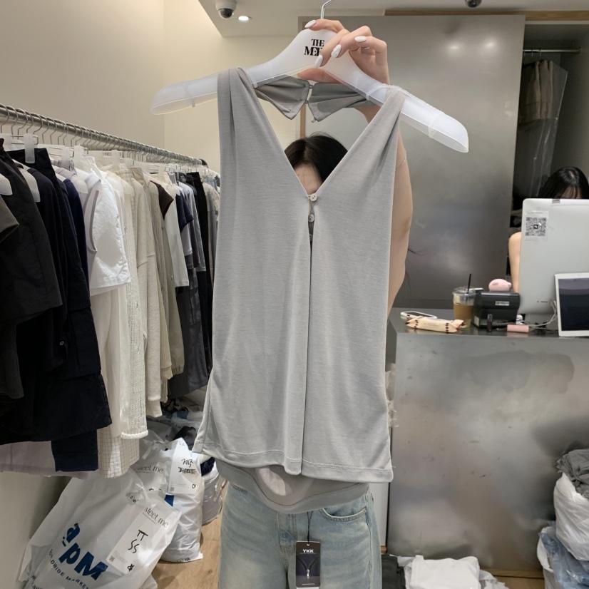 MEET ME韓國東大門代購女裝新品人氣職業時尚吊帶背心鵝MEET ME吊帶/背心