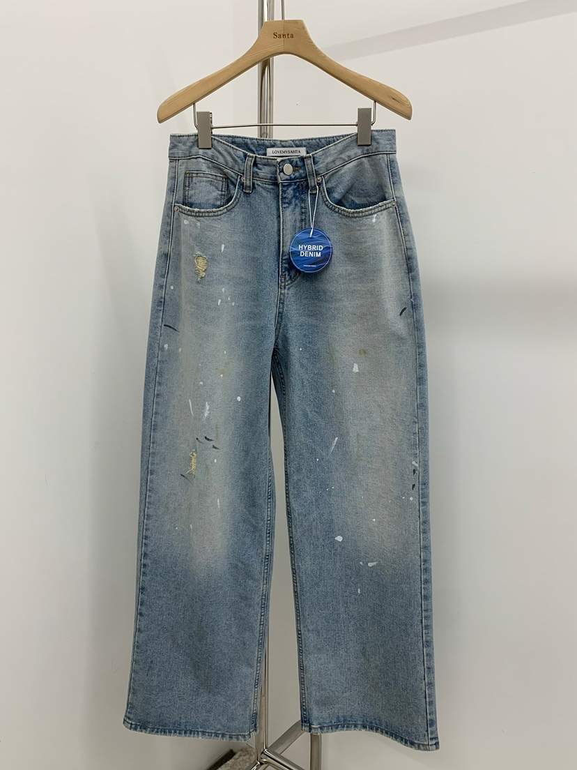 LOVE MY SANTA韓國東大門直郵女裝新品熱賣26春夏牛仔褲Santa/LOVE MY SANTA牛仔褲