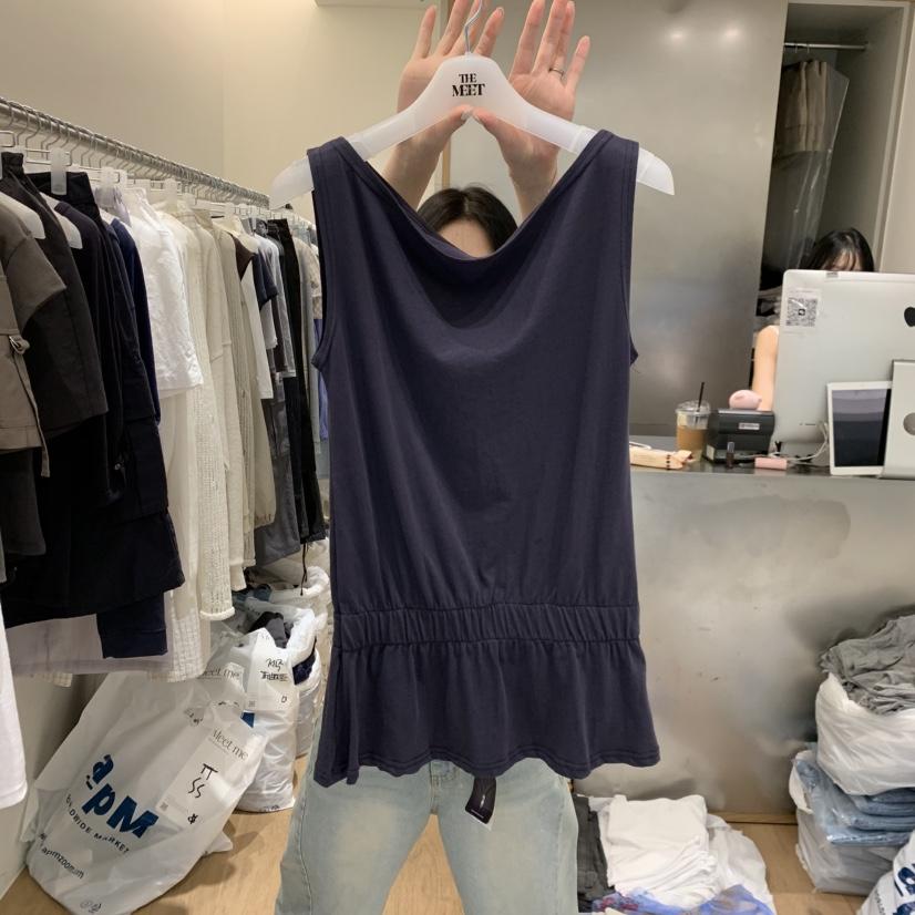 MEET ME韓國直郵女裝新品人氣熱賣26春夏休閑吊帶背心船領MEET ME吊帶/背心