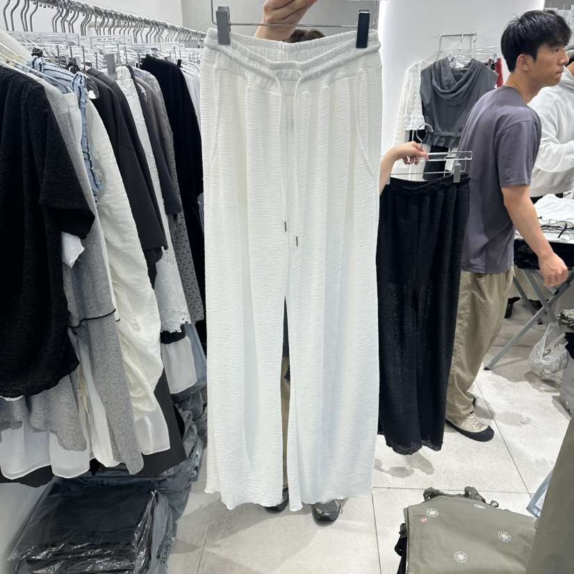 ANDE韓國直郵女士新款推薦熱賣職業人氣26春夏休閑褲亞麻Ande休閑褲