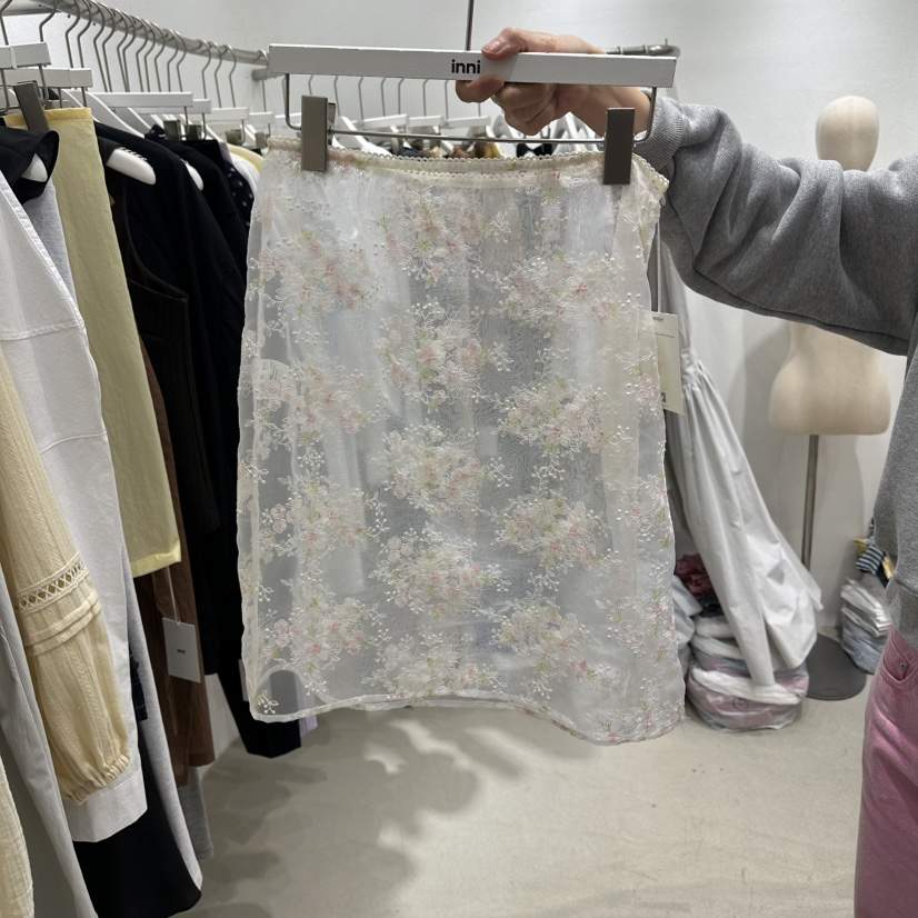 INNI韓國直郵實拍女士新品人氣職業熱賣休閑半身裙中短裙inni半身裙/中短裙