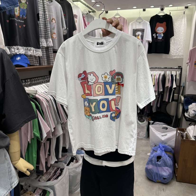 EVE韓國直郵女裝新品休閑職業26夏季26春夏時尚人氣推薦T恤EVET恤