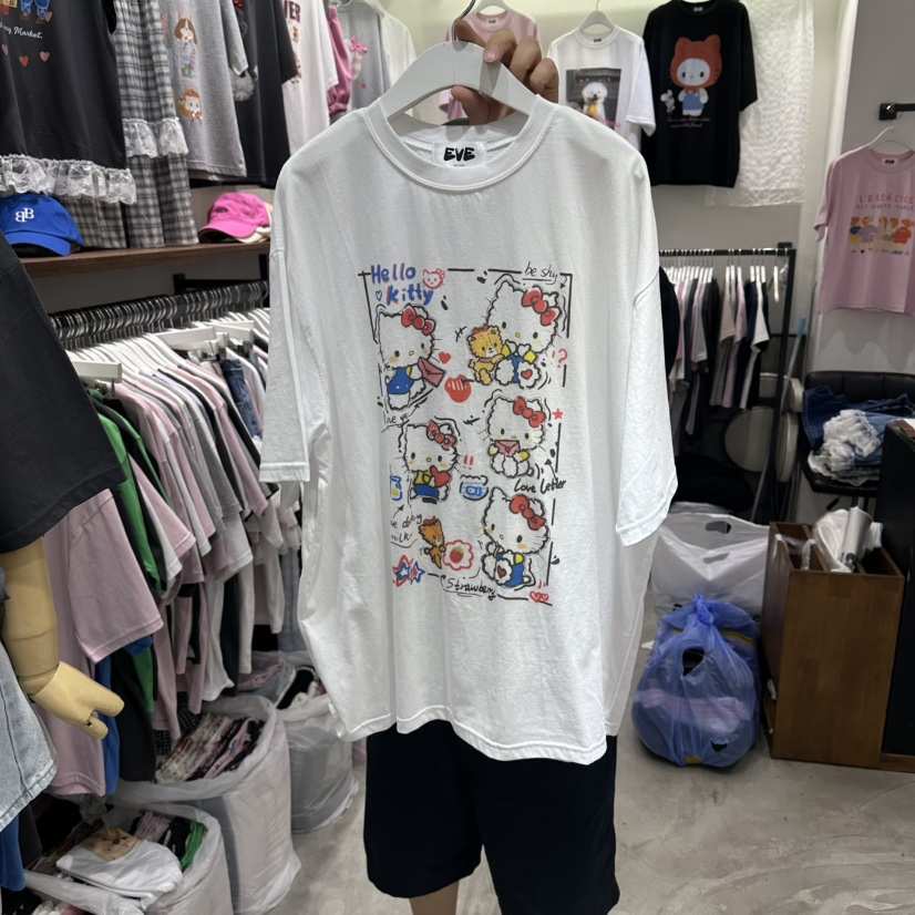 EVE韓國東大門直郵女士新品時尚26夏季人氣推薦休閑熱賣T恤EVET恤