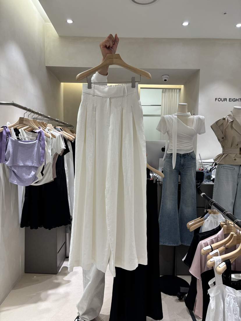 FOUREIGHT韓國直郵女士新品推薦人氣休閑熱賣休閑褲亞麻布FOUR EIGHT休閑褲