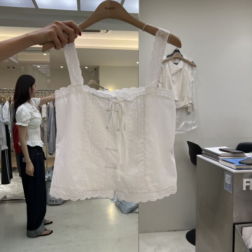 FLAUNT韓國直郵女裝新款26夏季人氣熱賣時尚吊帶背心刺繡FLAUNT吊帶/背心