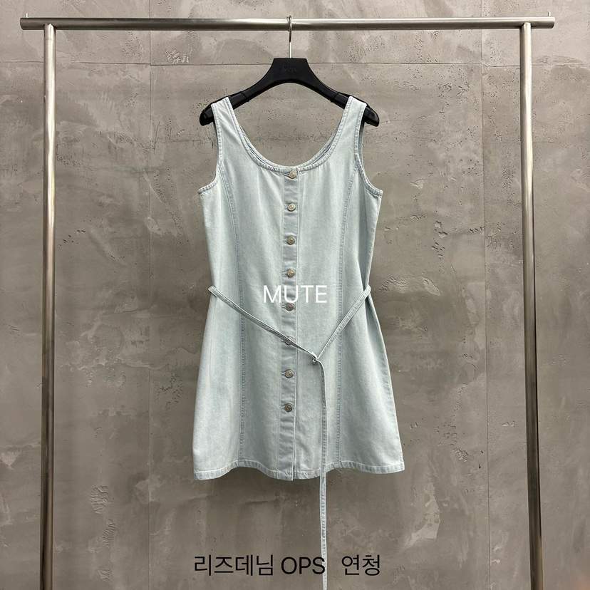MUTE-P東大門實拍韓國女裝新品26春夏推薦熱賣連衣裙含腰帶MUTE連衣裙