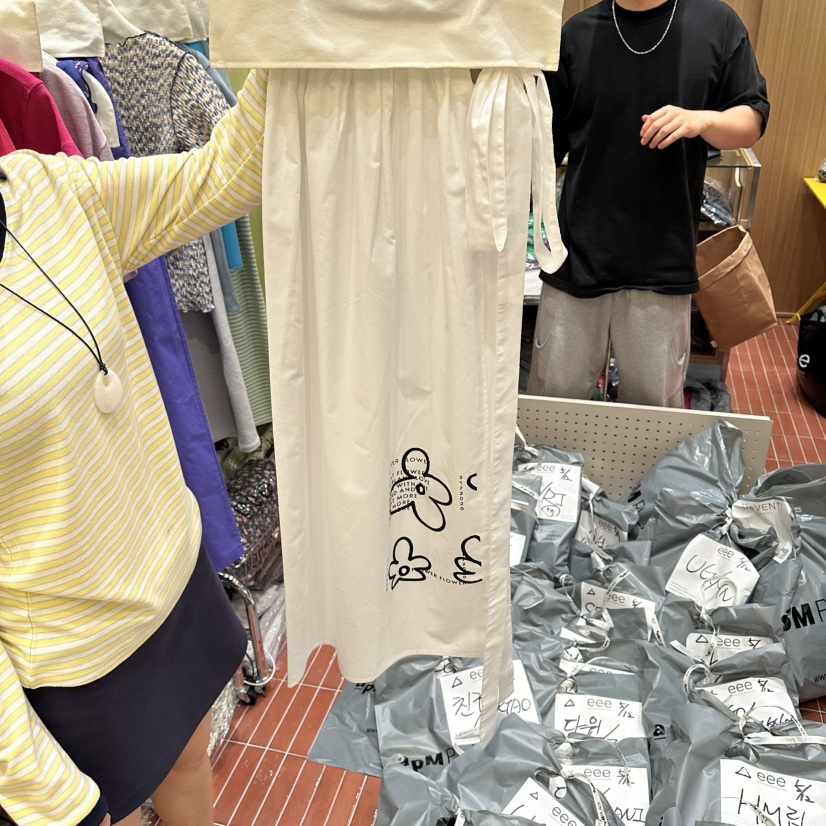 EEE韓國代購女裝新款時尚熱賣職業26夏季26春夏休閑推薦長裙EEE長裙