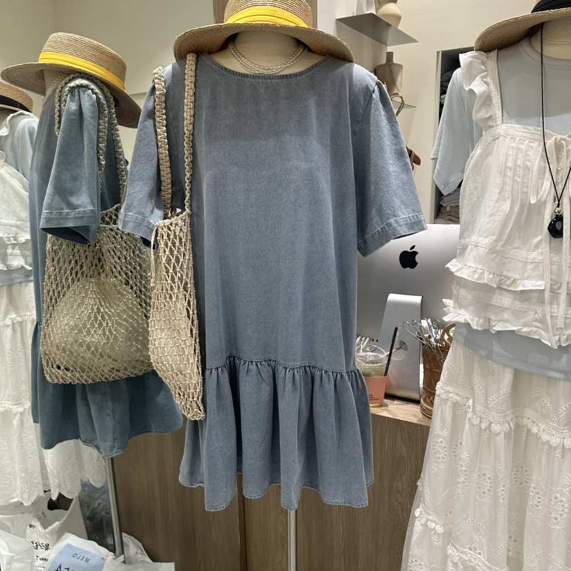 MELO東大門實拍韓國女裝新品時尚人氣職業推薦26春夏連衣裙緞MELO連衣裙