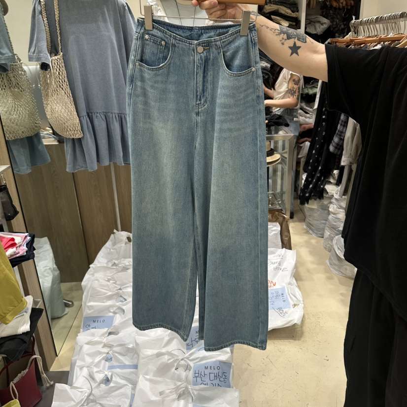 MELO韓國直郵女裝新款26夏季推薦時尚人氣休閑職業牛仔褲MELO牛仔褲