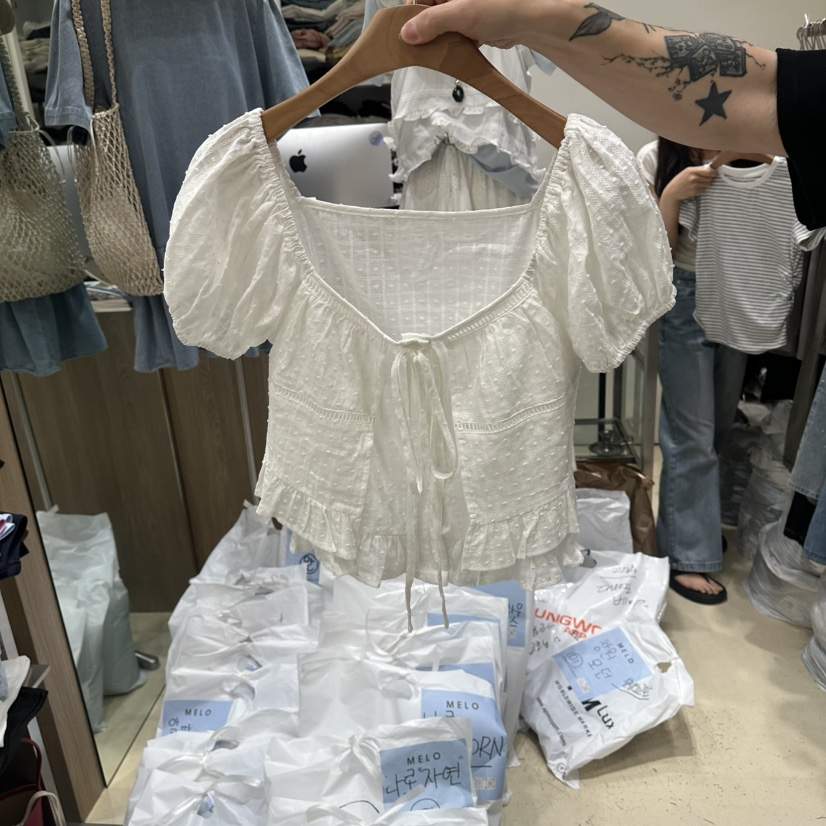 MELO韓國直郵女裝新品休閑時尚人氣26春夏熱賣襯衫蕾絲衫MELO襯衫/蕾絲衫