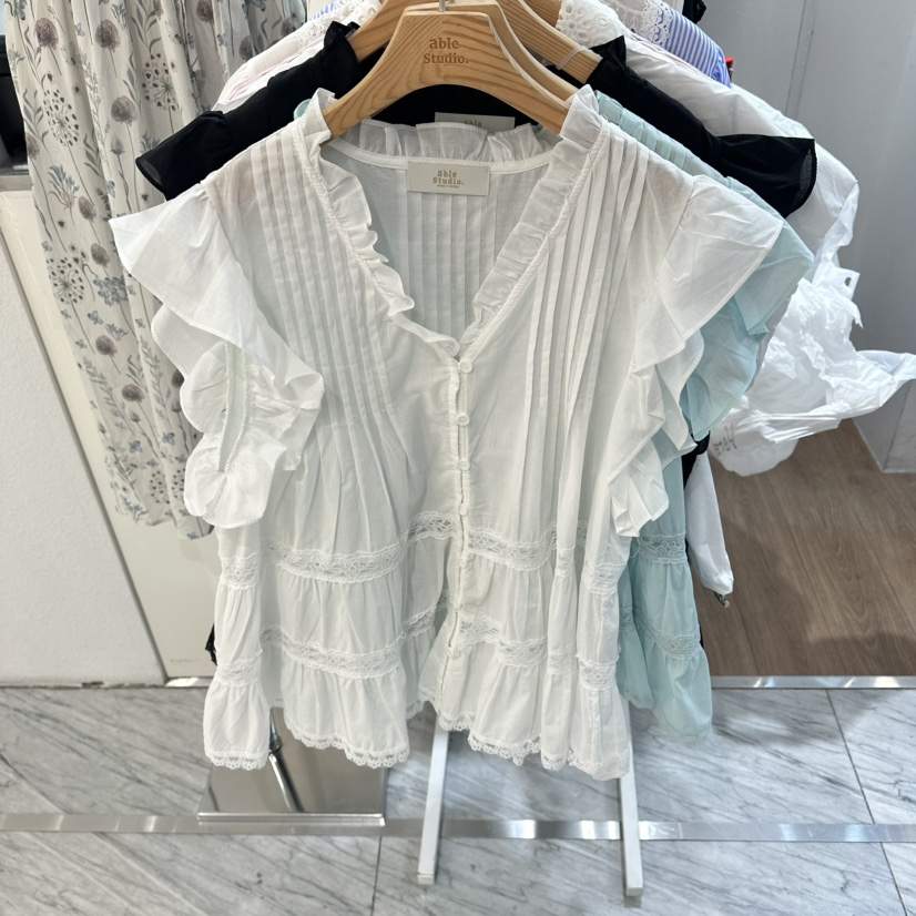 ABLESTUDIO韓國直郵女裝新品推薦職業26春夏26夏季襯衫蕾絲衫ABLESTUDIO襯衫/蕾絲衫