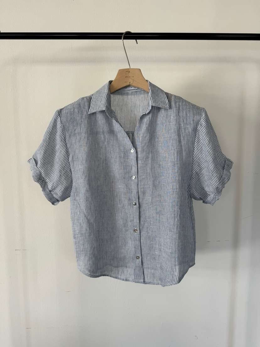 LIMLIMLIM東大門實拍韓國女士新品26夏季休閑襯衫蕾絲衫亞麻LIM LIM LIM襯衫/蕾絲衫