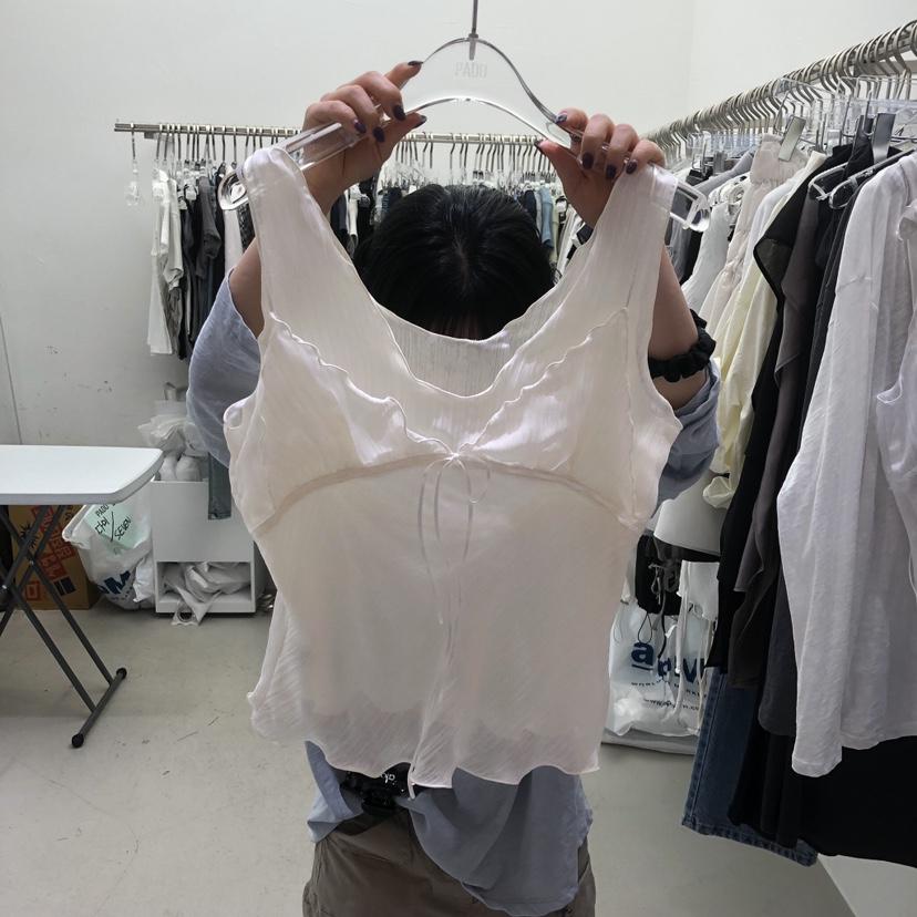 PADO韓國東大門直郵女裝新款時尚熱賣休閑吊帶背心假兩件PADO吊帶/背心