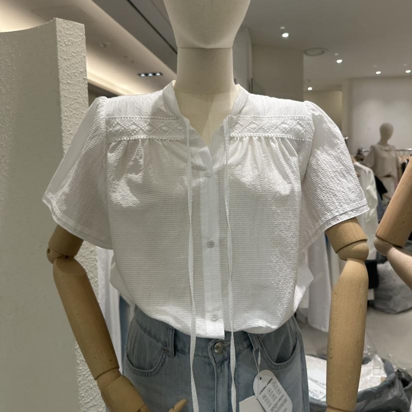 BLUEI-D/N SHARP韓國直郵女士新品推薦時尚襯衫蕾絲衫Blue i-d/N SHARP襯衫/蕾絲衫