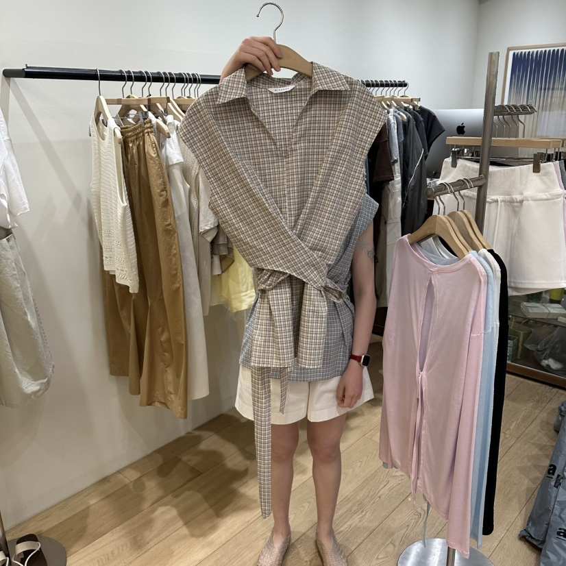 WINSOME韓國代購女裝新品職業人氣休閑推薦襯衫蕾絲衫格子WINSOME襯衫/蕾絲衫