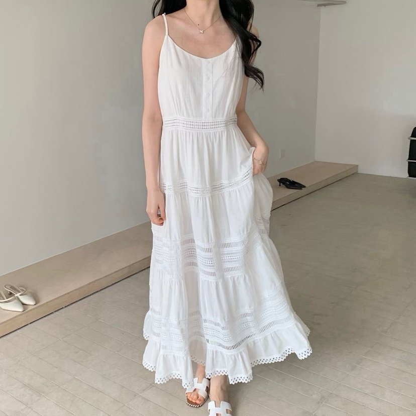 SYMBOL韓國直郵女士新品人氣推薦職業連衣裙刺繡紐扣長款SYMBOL連衣裙