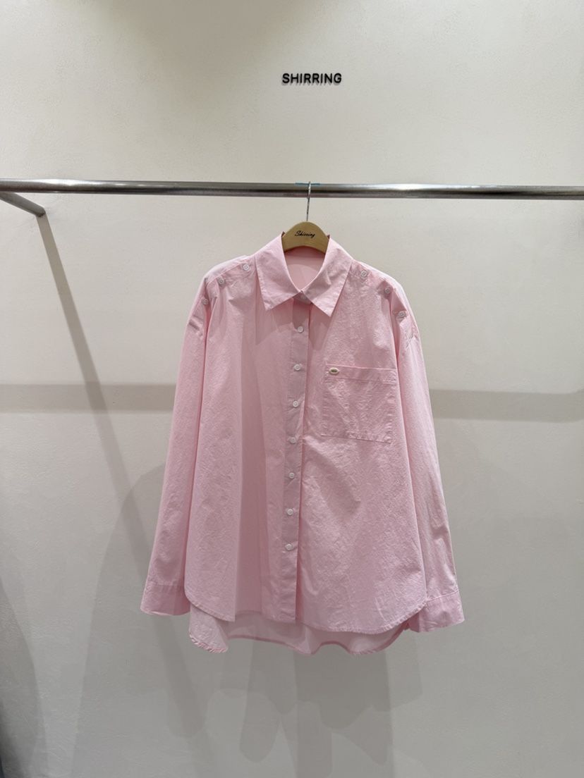 SHIRRING韓國直郵女裝新款休閑時尚推薦人氣熱賣襯衫蕾絲衫SHIRRING襯衫/蕾絲衫