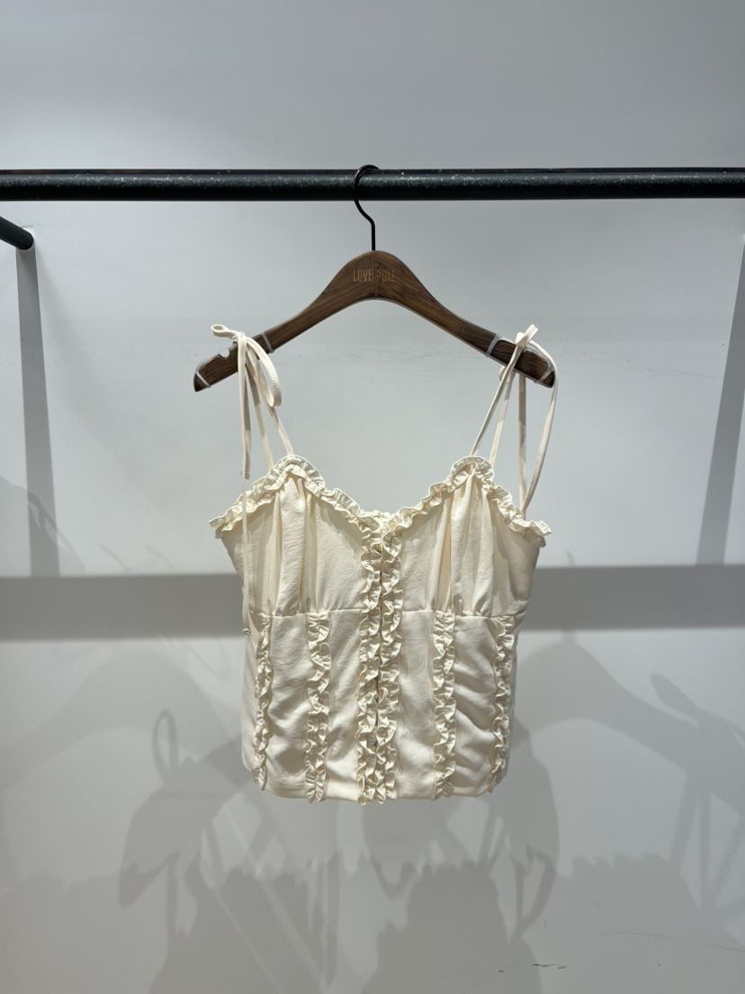 LOVE PULL東大門實拍韓國女士新品26夏季時尚休閑吊帶背心LOVE PULL吊帶/背心