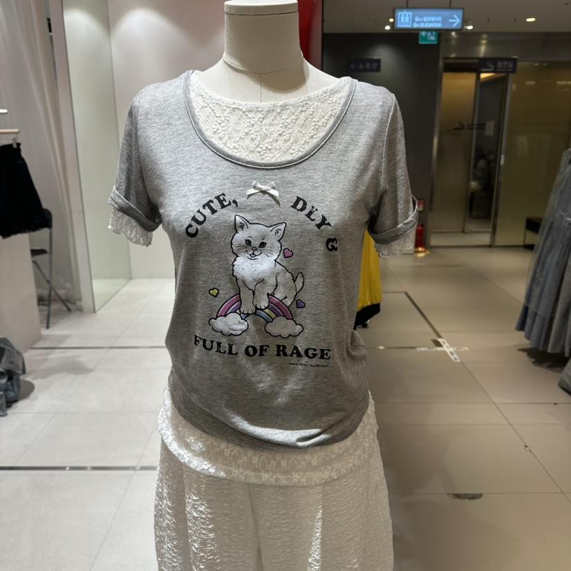 MINI UNNI韓國東大門代購女裝新品職業時尚熱賣T恤假兩件MINI UNNIT恤