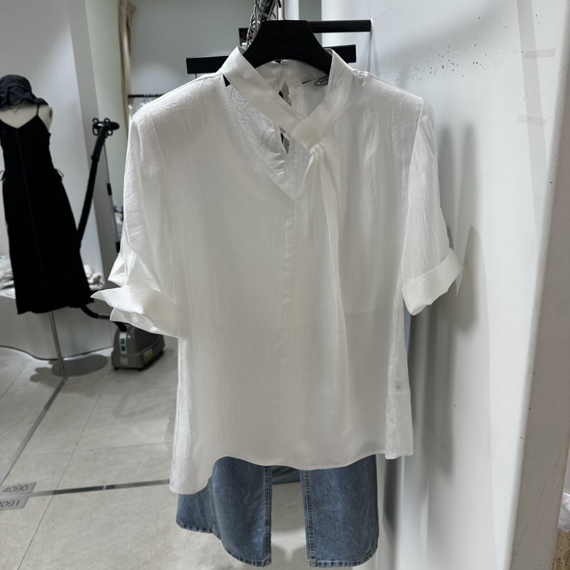 BETHEL東大門實拍韓國女裝新品休閑職業襯衫蕾絲衫系帶絲質BETHEL襯衫/蕾絲衫
