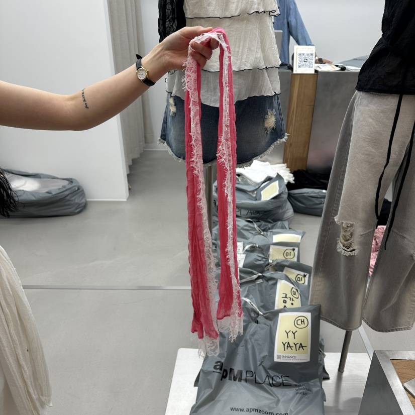 ENHANCE韓國東大門代購女裝新款職業推薦圍巾披肩蕾絲圍巾ENHANCE/HOPESMORE圍巾/披肩