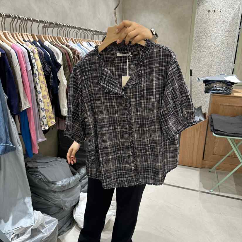 DELI JENNY東大門實拍韓國女士新品熱賣人氣時尚襯衫蕾絲衫DELI JENNY襯衫/蕾絲衫