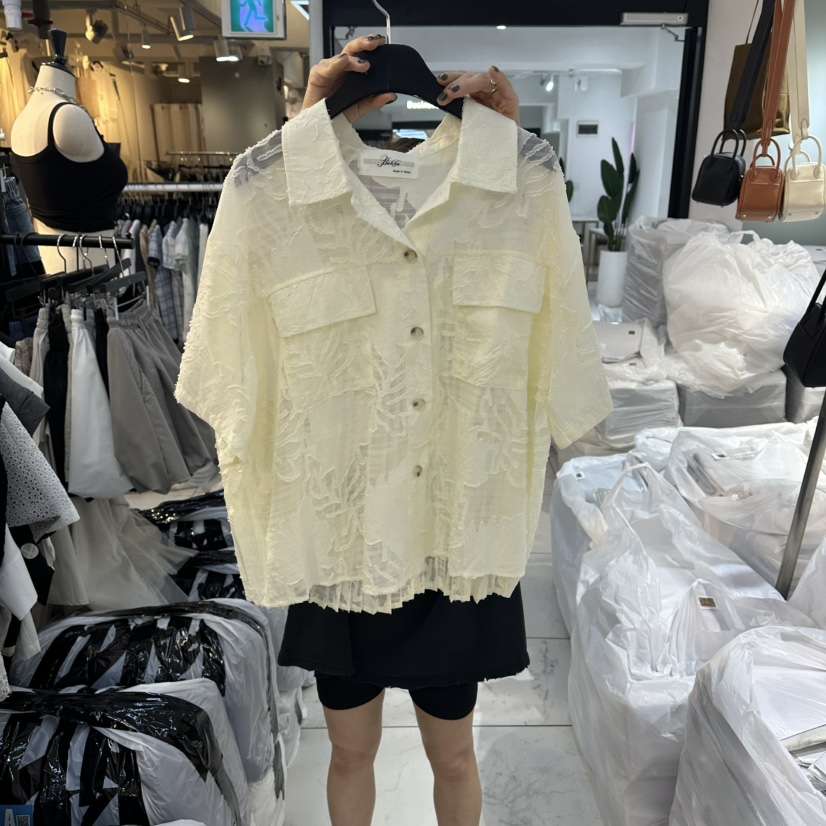 空韓國直郵實拍女士新品熱賣人氣時尚推薦休閑襯衫蕾絲衫BAKHA襯衫/蕾絲衫