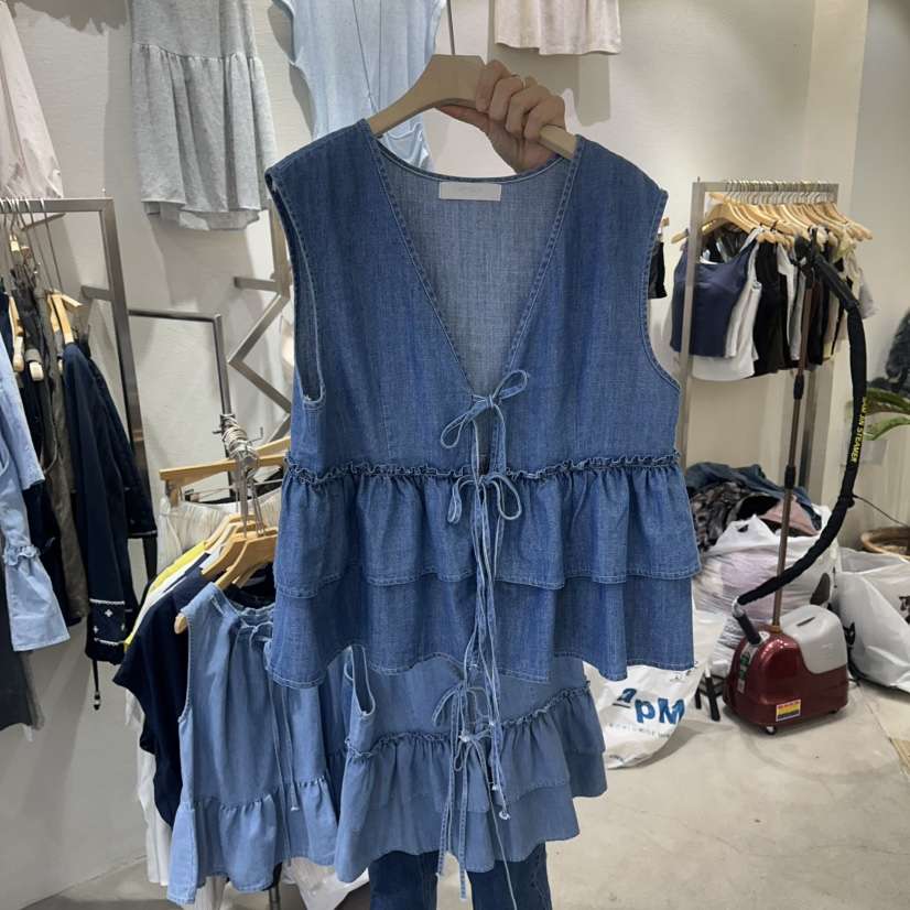 HIPTIQUE韓國直郵女裝新品26夏季職業時尚26春夏馬甲褶皺HIPTIQUE馬甲