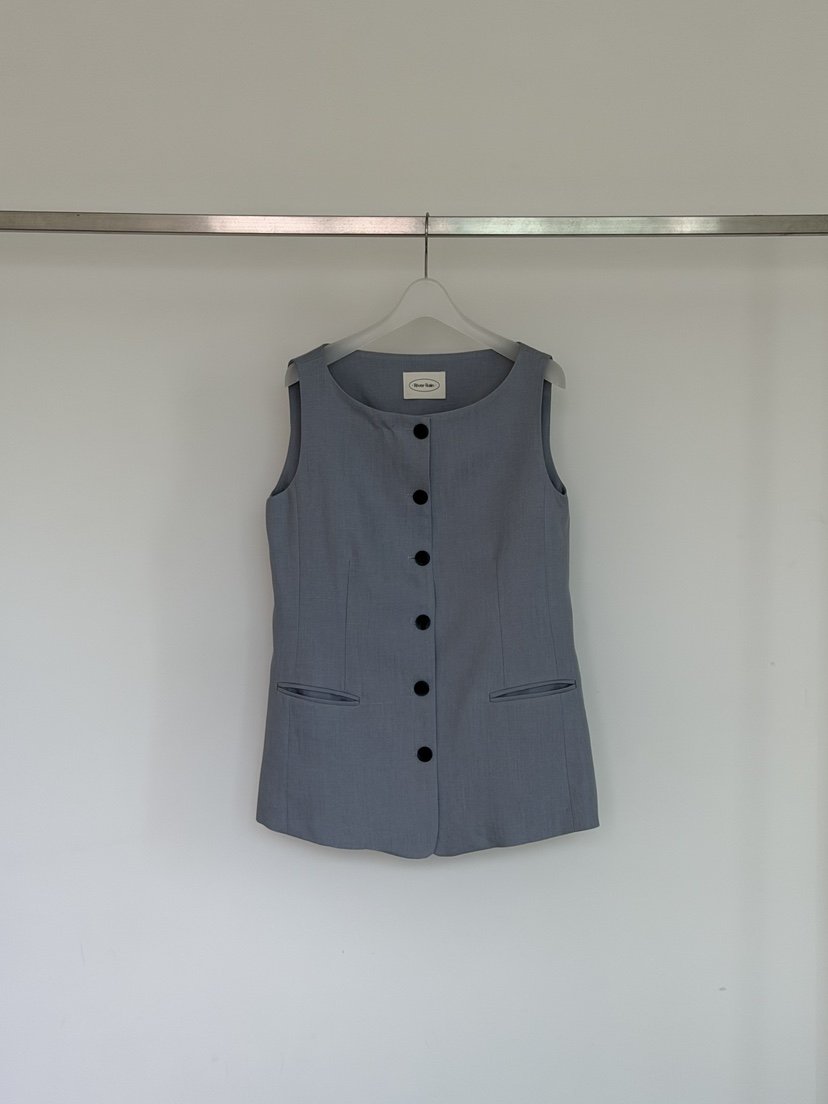 RIVER RAIN韓國代購女裝新品時尚休閑26春夏職業26夏季馬甲RIVER RAIN馬甲