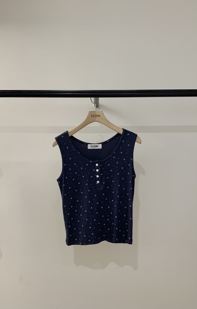 LA CREME韓國直郵女士新品職業26夏季熱賣人氣吊帶背心小花LA CREME吊帶/背心