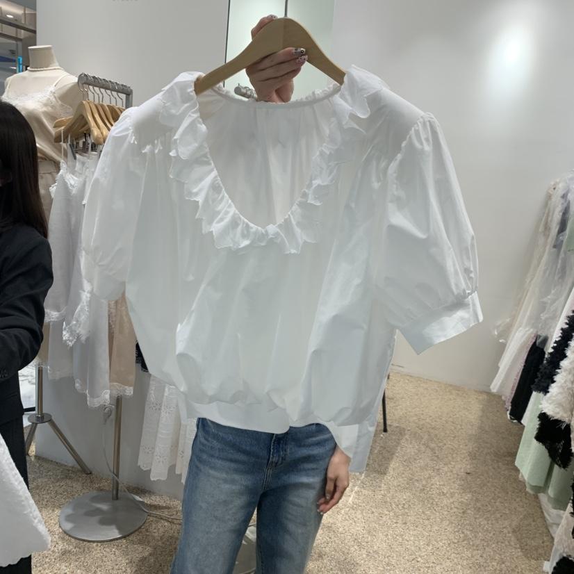 A東大門實拍韓國女裝新款人氣推薦熱賣職業時尚襯衫蕾絲衫A STORE襯衫/蕾絲衫