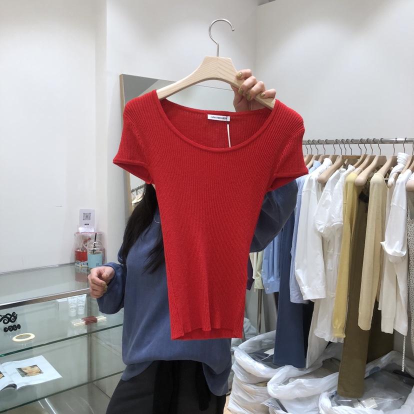 HAUS-A韓國東大門代購女裝新品熱賣推薦26夏季T恤短袖針織衫HAUSWOMENT恤