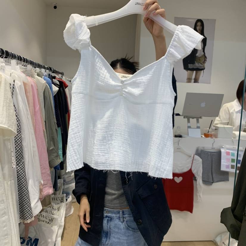 RUMIRU/AWEAR韓國代購女裝新款推薦26夏季26春夏襯衫蕾絲衫awear/RUMIRU襯衫/蕾絲衫