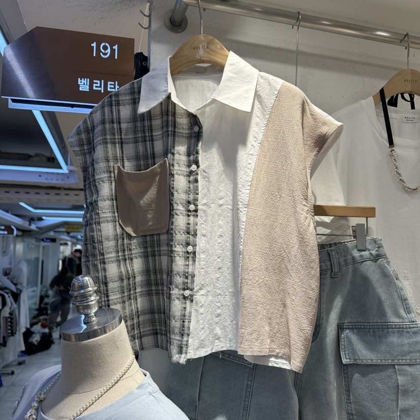 BELITA韓國東大門直郵女裝新品26春夏熱賣職業襯衫蕾絲衫BELITA襯衫/蕾絲衫