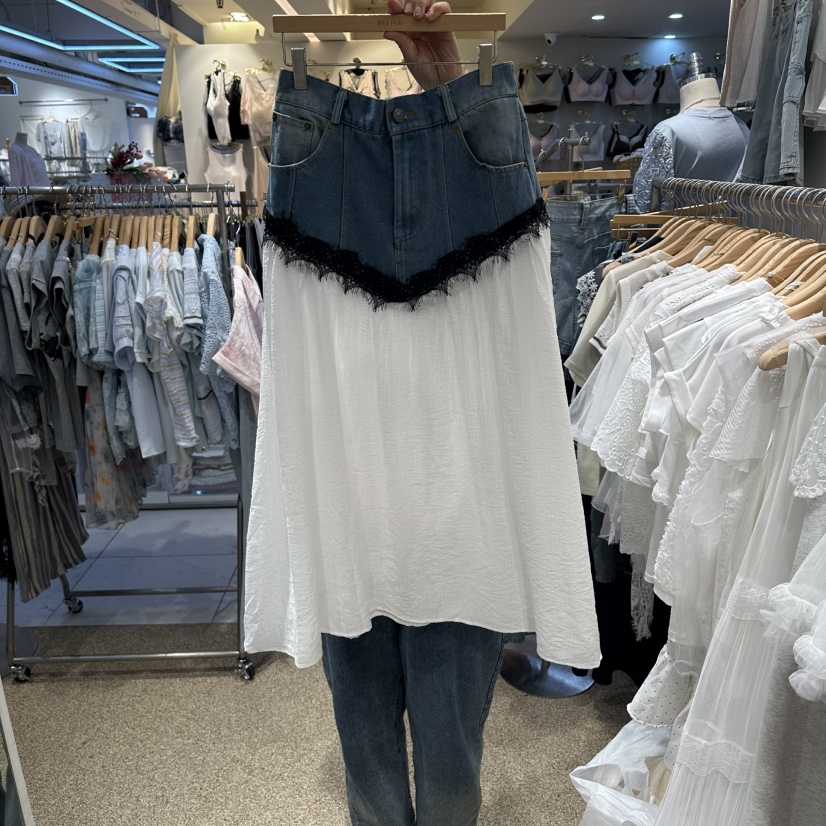 BELITA韓國代購女裝新品26春夏熱賣休閑推薦時尚長裙撞色BELITA長裙