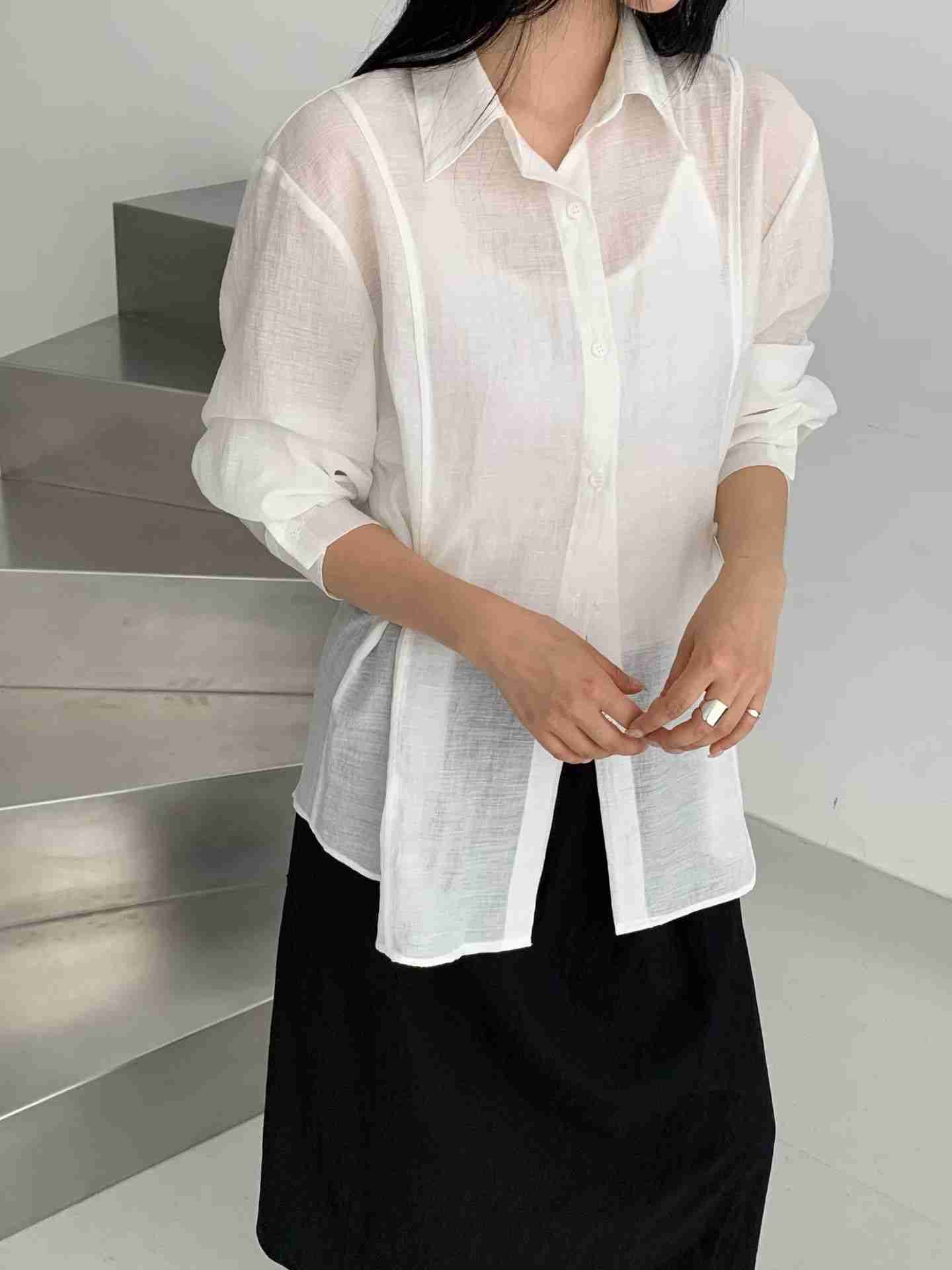 FERVENT韓國東大門代購女士新品26春夏休閑人氣襯衫蕾絲衫FERVENT-2件起襯衫/蕾絲衫