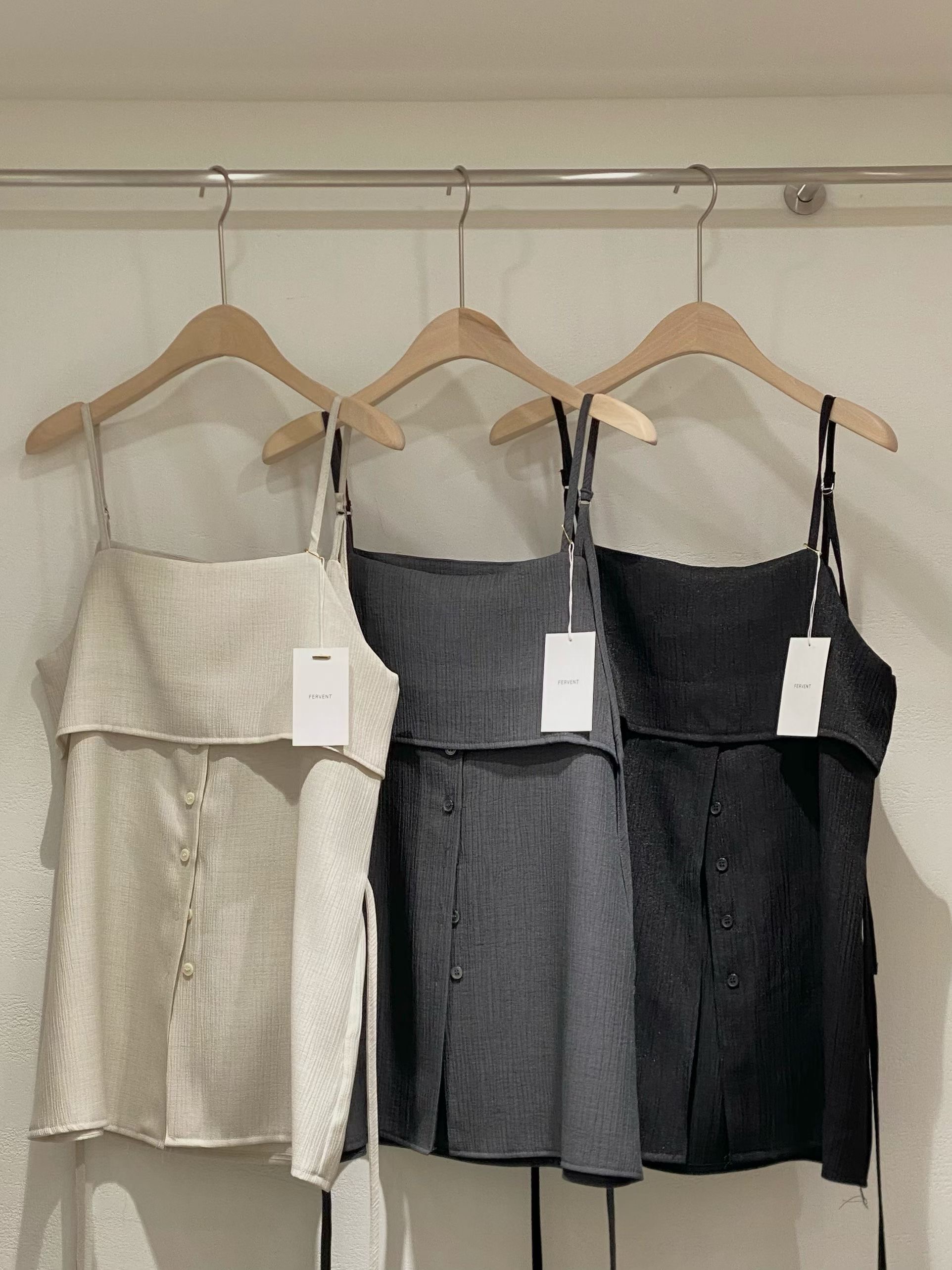 FERVENT韓國東大門代購女裝新品時尚26夏季26春夏吊帶背心FERVENT-2件起吊帶/背心