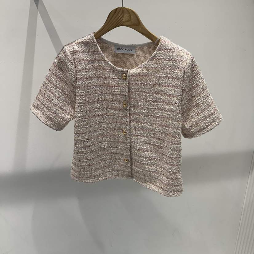 COCO HOLIC韓國東大門代購女士新品休閑人氣熱賣夾克粗花呢COCO HOLIC夾克