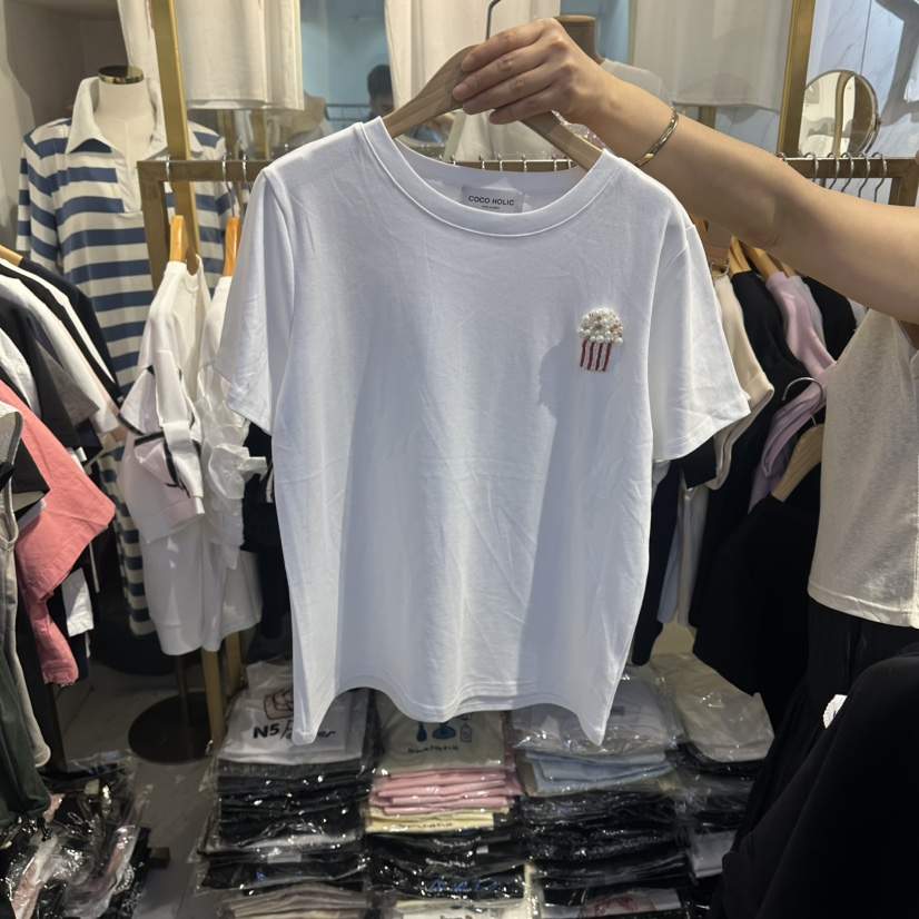 COCO HOLIC韓國直郵實拍女裝新品人氣休閑職業26夏季T恤COCO HOLICT恤