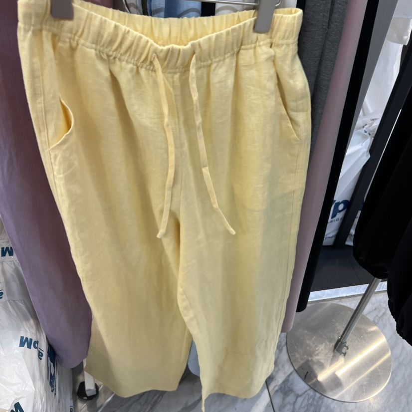 ONE MONE韓國代購女裝新品熱賣人氣時尚職業26夏季休閑褲亞麻ONE MONE休閑褲